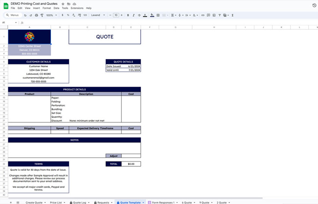 Automated Quote System
